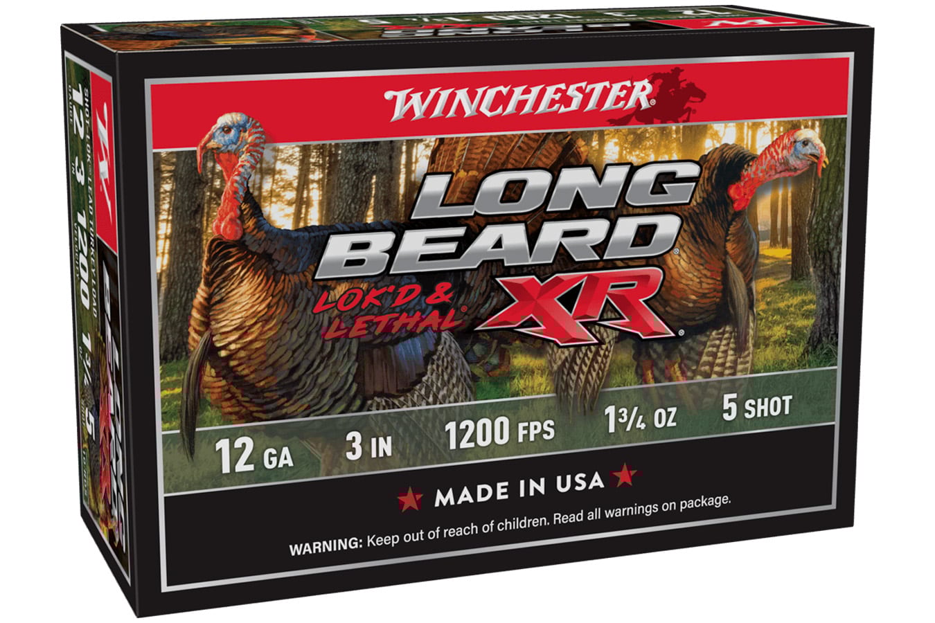 Winchester 12 Ga 3 in 1-3/4 oz #5 Long Beard XR 10/Box